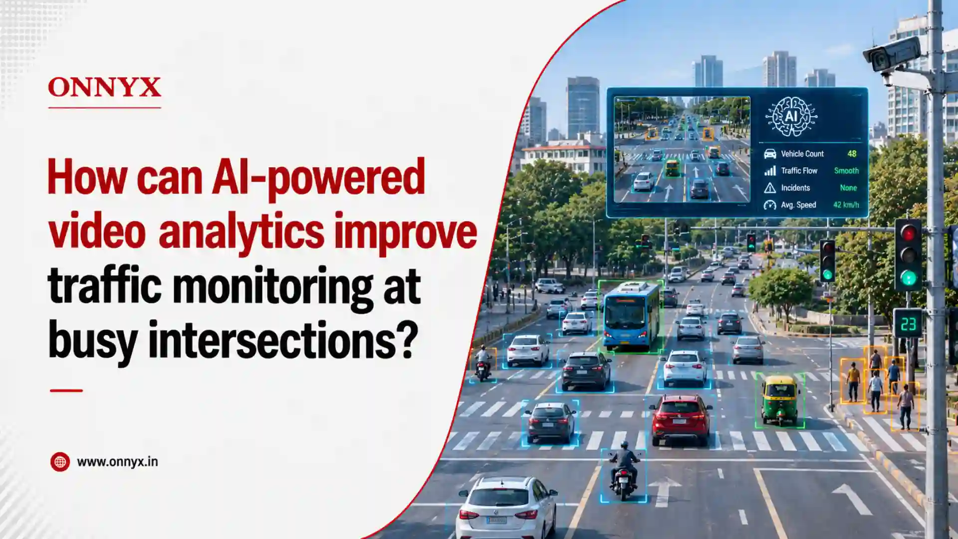 How can AI-powered video analytics improve traffic monitoring at busy intersections
